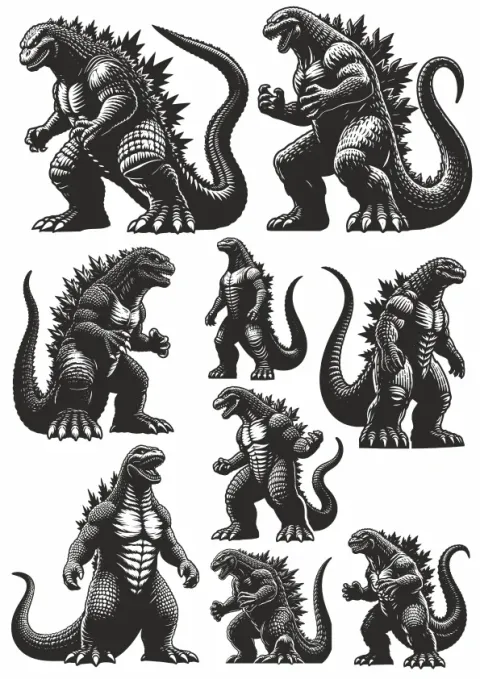 Godzilla Vektör