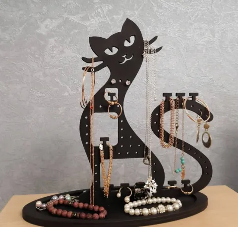 Kedi Mücevher Organizatör Mücevher Tutucu Standı