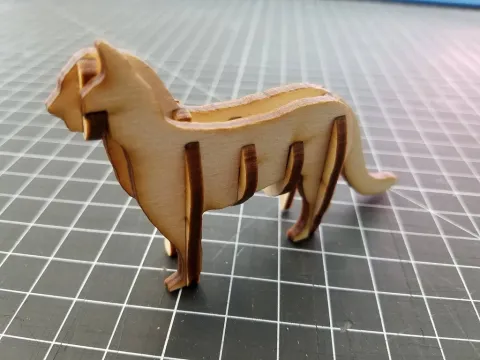 Ahşap Kedi 3D Puzzle