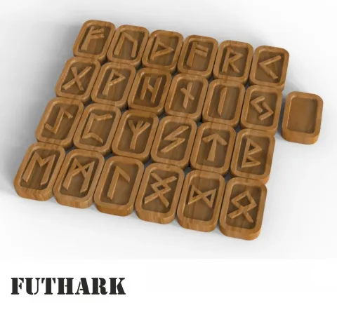 Elder Futhark Ahşap Rune Seti