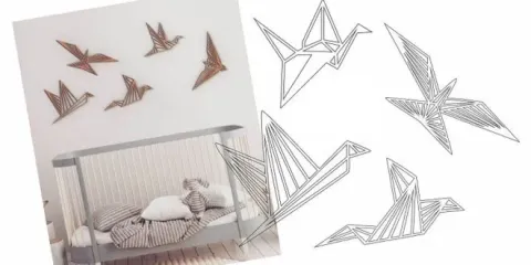 Geometrik Kuşlar Dekor