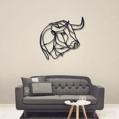Buffalo Boğa Duvar Dekoru