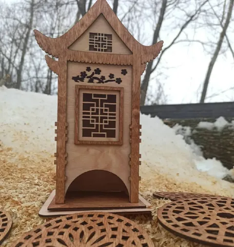 Çin Geleneksel Ev Şekilli Çay Evi